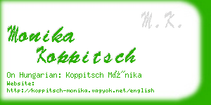 monika koppitsch business card